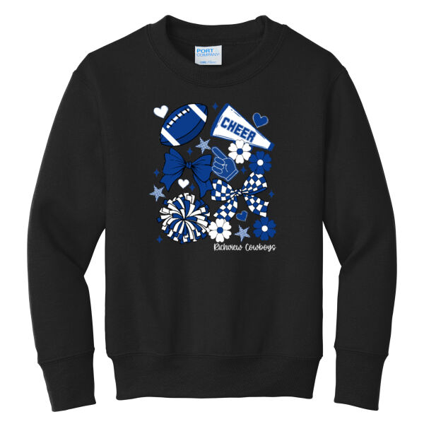 Richview Cheer - Youth Core Fleece Crewneck Sweatshirt Thumbnail
